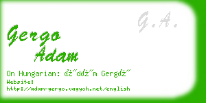 gergo adam business card